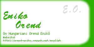 eniko orend business card